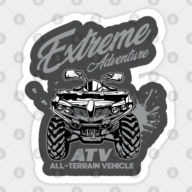 EXTREME ADVENTURE ATV Sticker by beanbeardy